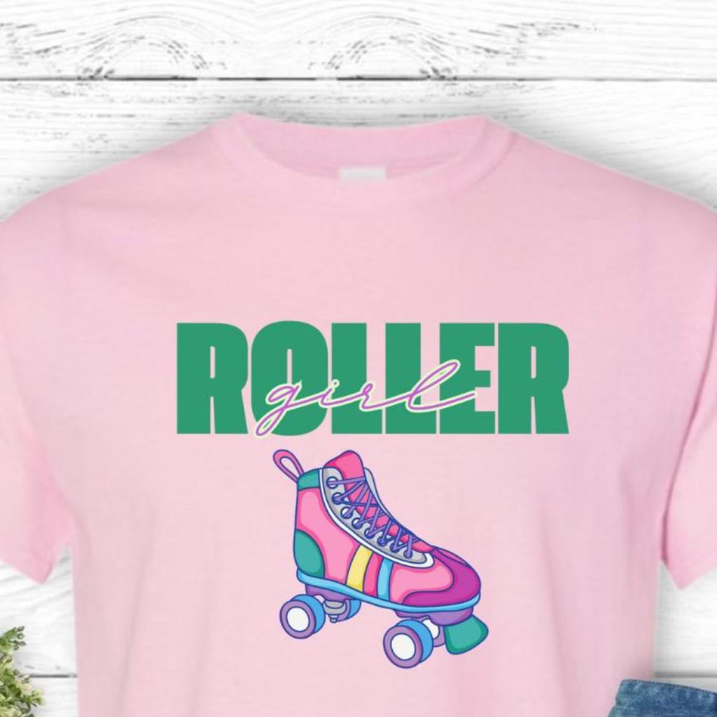 Retro Roller Skating Graphic Tee: Vintage Style Cotton Unisex Shirt and kids tshirt