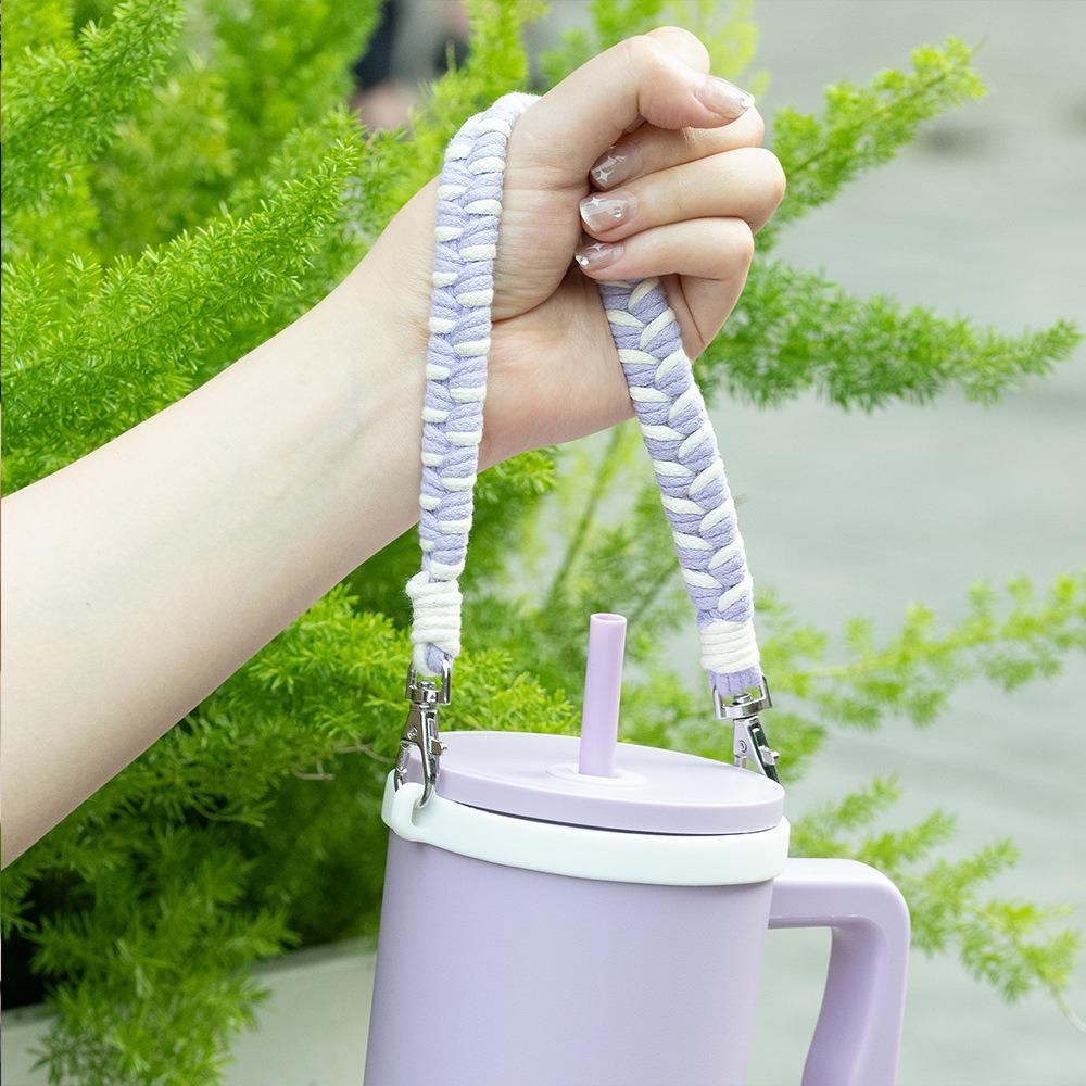 Silicone Ring Water Bottle Lanyard Stretchable Water Bottle Handle Strap Water Cup Holder Walking