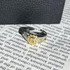 Palace style mixed and matched flower brushed hollow retro inlaid temperament open ring women's exquisite light luxury fashion ring
