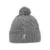 Kangol K4460sm Grey Cable Knit Pom Pom Beanie