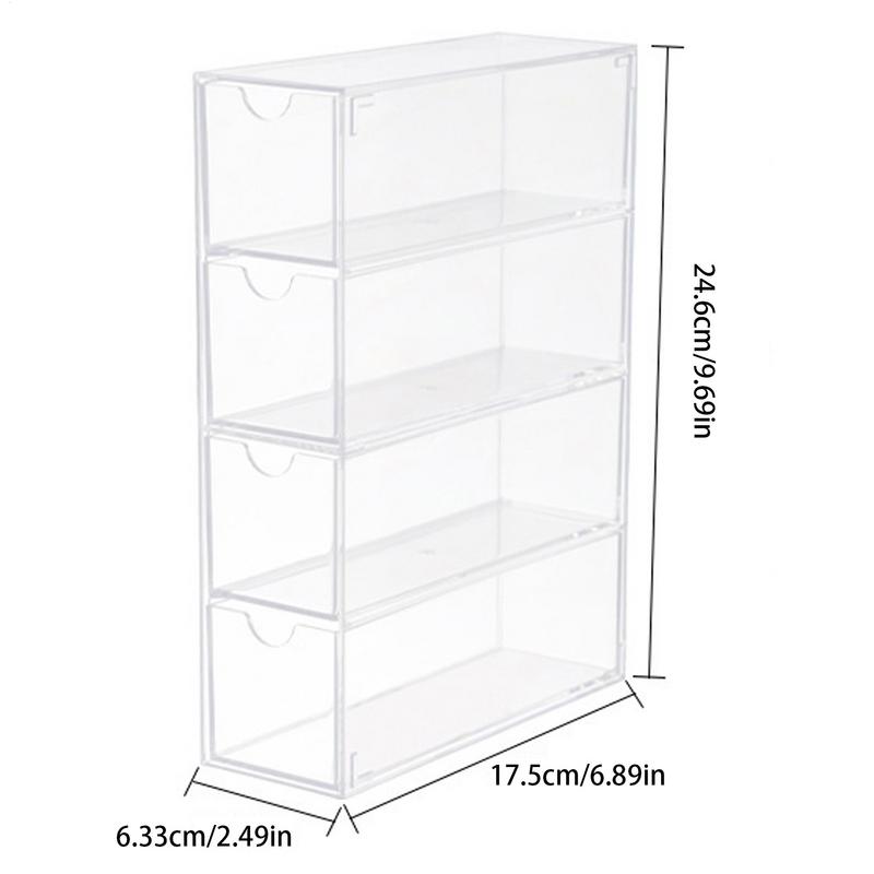 Acrylic Glasses Organizer Clear Sunglass Storage 4-Layer Tabletop Eyeglass Display Case Eyewear Collection Box For Jewelry Watch