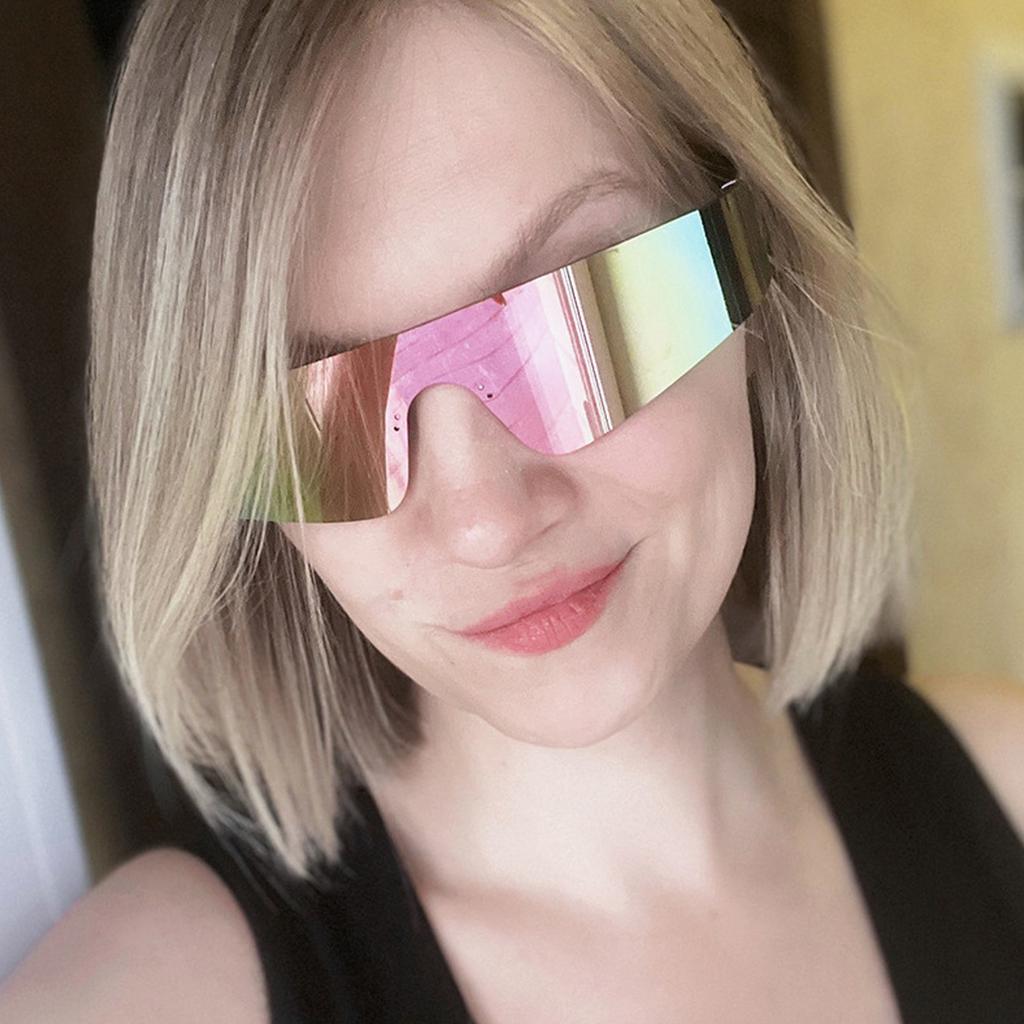 Future Technology Sense Punk Интегрированные солнцезащитные очки без оправы Модные мужские и женские велосипедные солнцезащитные очки