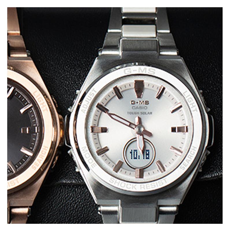 Casio BABY-G Легкие Солнечные Спортивные Водонепроницаемые Кварцевые Часы Ремешок из Нержавеющей Стали и Смолы Японские и Корейские Часы Женские Часы MSG-S200C-7APRD