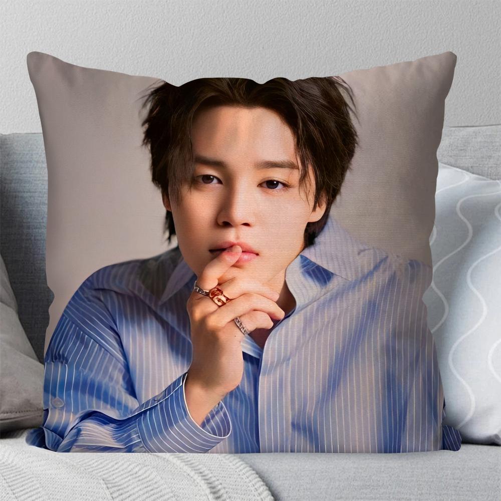Korean Celebrity Park JiMin Pillow Case Square Pillow Bedroom Sofa Leisure Comfort Cushion Car Living Room Home Decoration 40X40