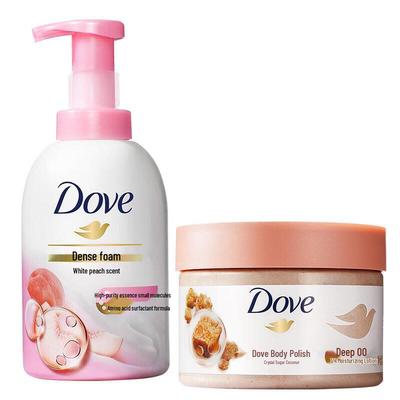 Dove Белый Персик Пена для Душа & Набор Скрабов с Кокосом
