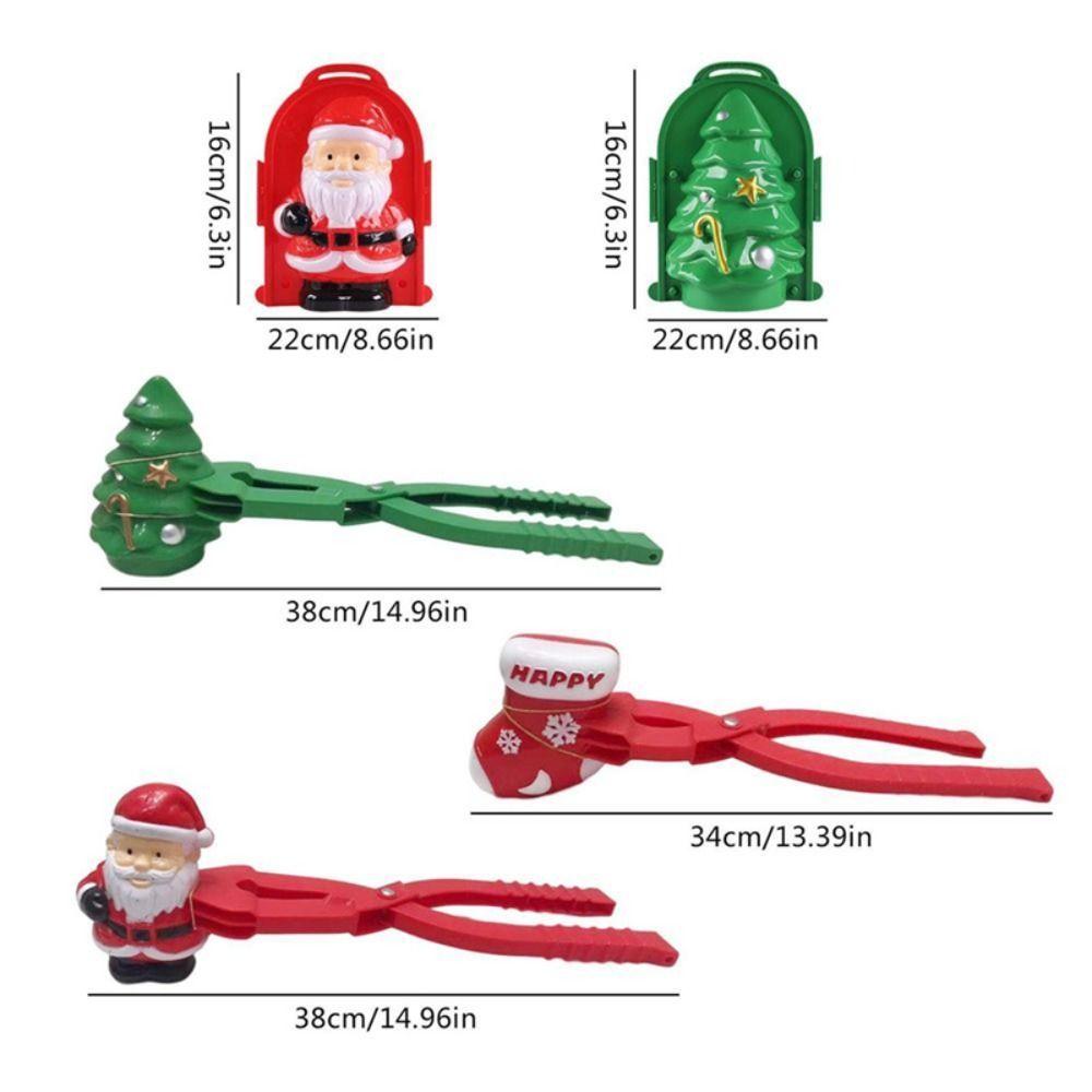 Пластиковые Рождественская елка, создатель снежков, зажимы, формы для изготовления снежных и песочных шаров, зимние уличные формы