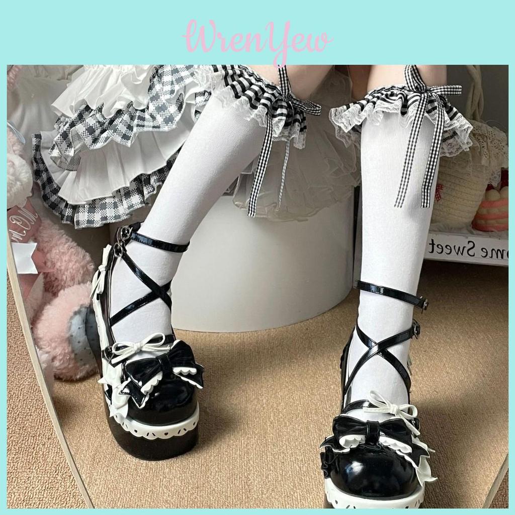 Japanese Sweet Lolita Knee Socks With Antibacterial And Antiodor Features For Teen Girls
