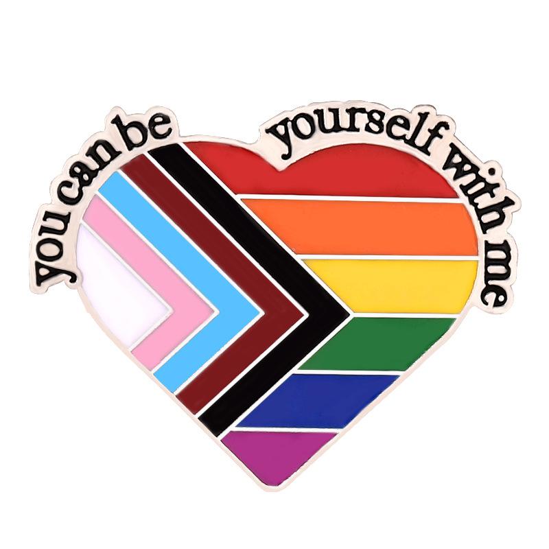 Радужные эмалевые значки ЛГБТ Звучит гей Я влюблен Броши Pride Металлические Значок на рюкзак Украшения Подарки Для гомосексуалов Лесбиянок