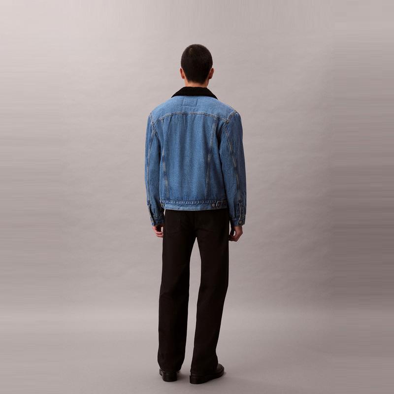 Calvin Klein Винтажная джинсовая куртка с американским воротником Мужская куртка 4RD783G