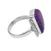 Кольцо ручной работы с натуральным фиолетовым бирюзовым драгоценным камнем из стерлингового серебра 925 пробы в форме полумесяца для женщин и девочек