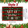 New Christmas Placemats Red Green Plaid Placemats Reversible Heat-Resistant Santa Claus Place mat for Xmas Home Decoration Gifts