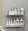 Bathroom Shelf Organizer 30-50CM Shower Storage Rack Silver Space Aluminum Toilet Shampoo Holder Bathroom Accessories