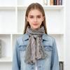 Ladies Shawl Scarf Color-Blocking Pleated Design Versatile Scarf Autumn Winter Outdoors Commuting Long Scarf