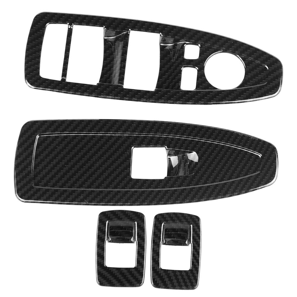 4pcs Carbon Fiber Style Window Lift Switch Frame Trim for BMW X1 16 19