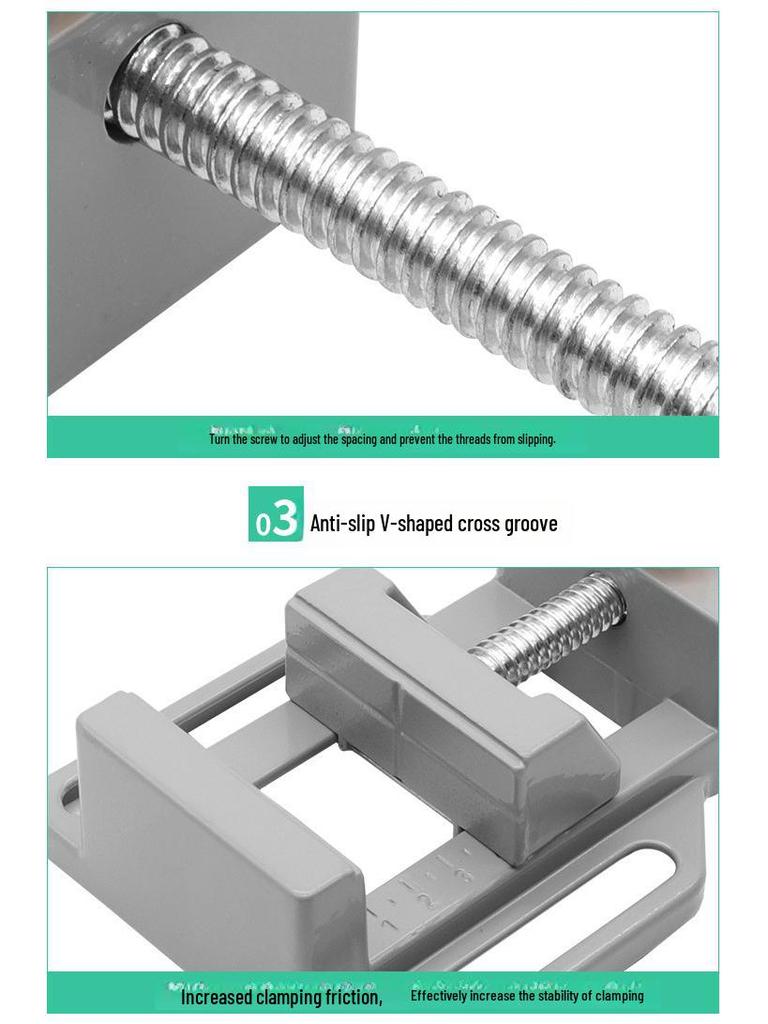 Aluminum Alloy Mini Bench Vise with Fast-Action Flat Jaws for Easy Part Fixing