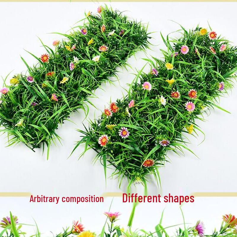 Outdoor Landscape Artificial Green Plant Wall Background Decoration