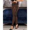 YYFS Women's Fashion Casual Colour Block Print High Waist Trousers Pants & Capris