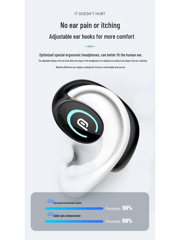 K9 Over-Ear Bluetooth Earbud: New Wireless Bone Conduction Design for Business & Sports