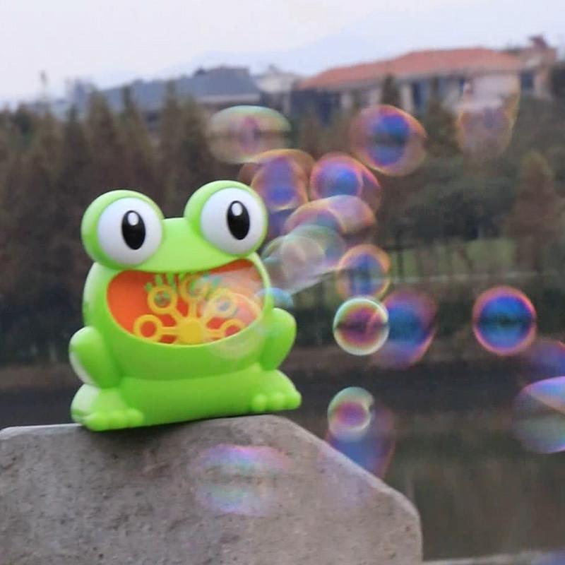 Лягушка Автоматическая машина для выдувания пузырей Производитель вечеринок Летняя уличная игрушка для детей