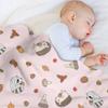 Узор с лесными животными, узор с ежом и енотом, плед, устойчивый к выцветанию, уютный плед