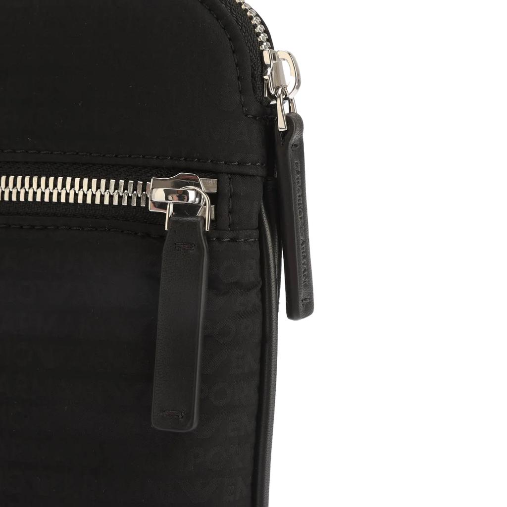 Emporio Armani Metal Logo Nylon Jacquard Shoulder Bag