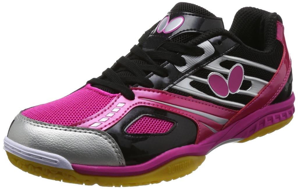 Butterfly Table Tennis Shoes Resoline Mach Black X Pink 93630 24.5cm