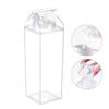 500/1000Ml Milk Carton Water Bottle Square Milk Coffee Juice Tea Cup Transparent Milk Storage For Outdoor Sports Camping Gym