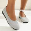 2024 New Fashion Versatile Solid Color Comfortable Slip-on Women's Shoes Flat Bottom Round Toe Breathable Zapatos De Mujer