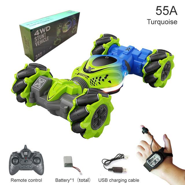 Новый 4WD RC Автомобиль Игрушка 2.4G Радио Дистанционное Управление Автомобили RC Часы Датчик Жестов Вращение Твист Трюк Дрифт Автомобиль Игрушка для Детей Подарок