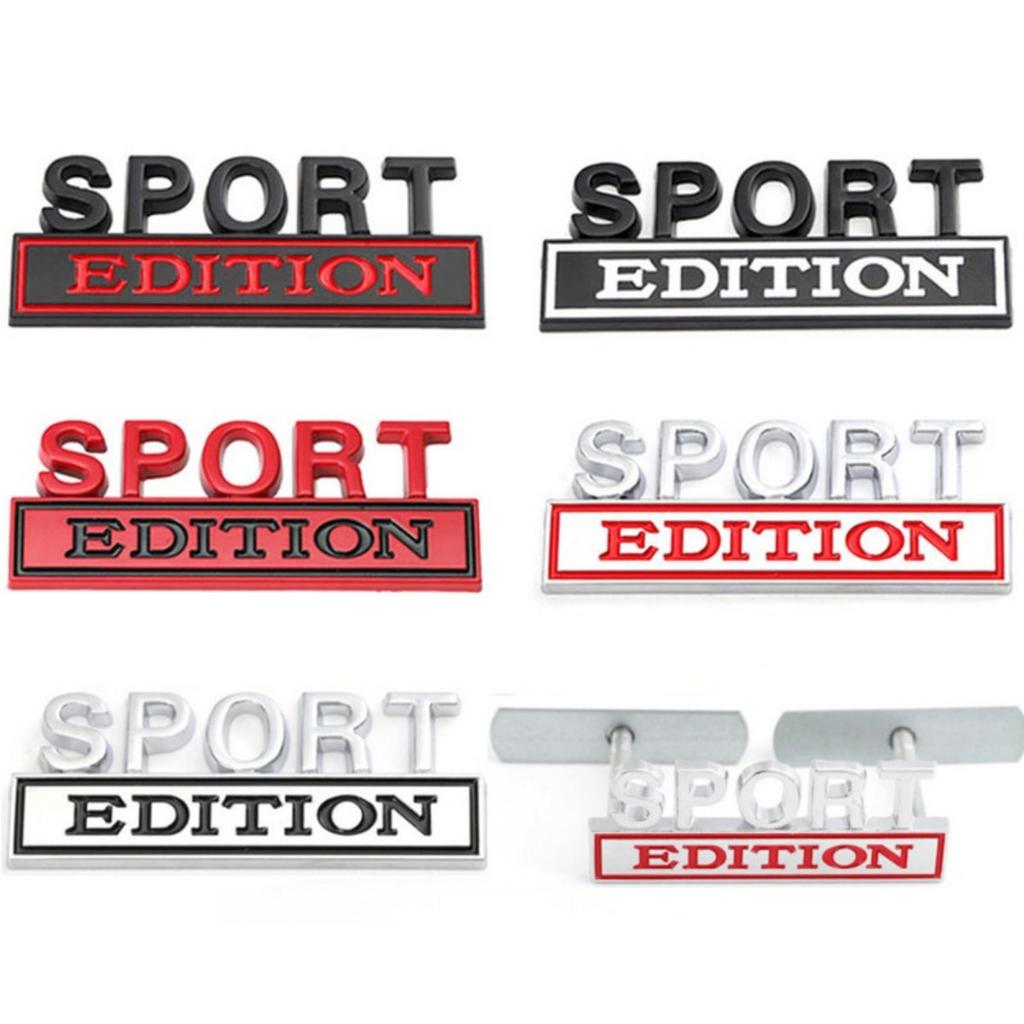 1Pc 3D Metal Sport Edition Logo Car Front Grille Badge Side Fender Rear Trunk Emblem Sticker Decal