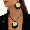 Retro Disc Necklace Women'S High Sense Light Luxury Fashion Pendant Neck Chain Valentine'S Day Gift