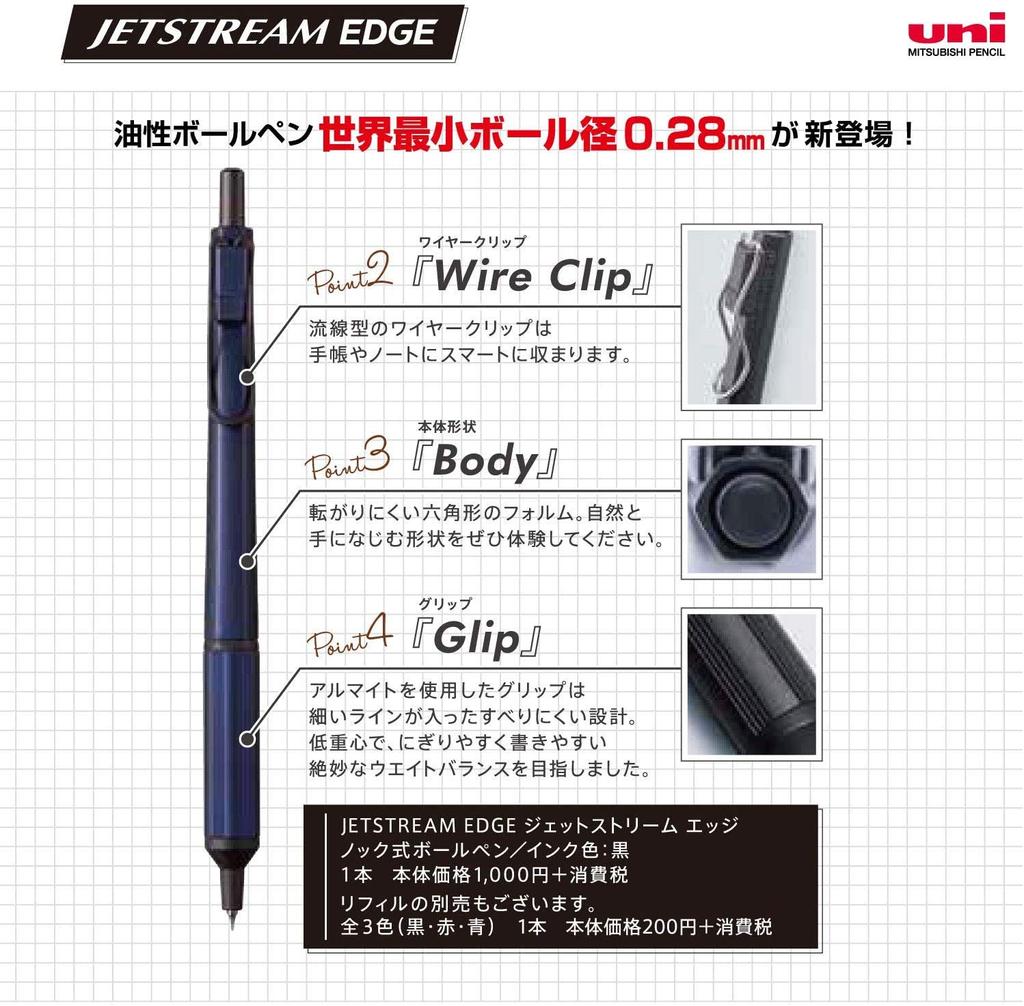 Шариковая ручка Mitsubishi Pencil Jet Stream Edge Limited Color Yellow на масляной основе 0,28 SXN100328.Y