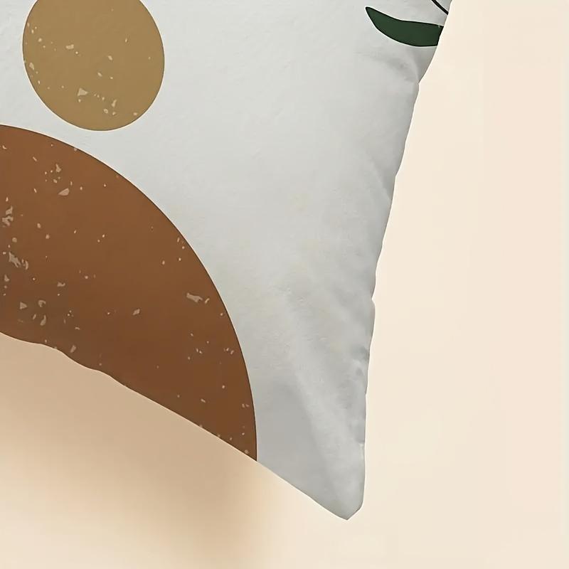 Богемная наволочка для домашнего декора, минималистичный линейный принт с листьями, чехол для подушки на диван в гостиную, украшение для спальни