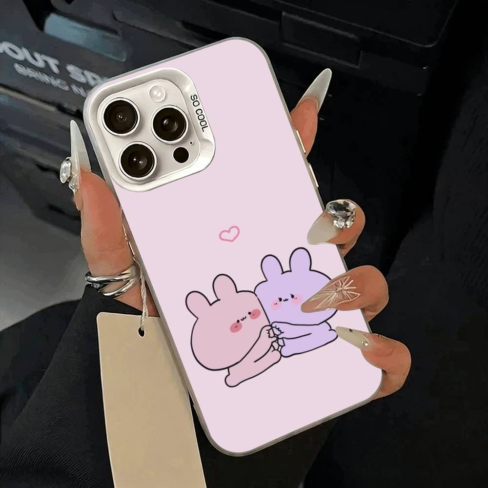 C-A-Мультфильм -а-Асамимичан Чехол для телефона Для iPhone 11 12 13 14 15 16Pro Max Plus белый Серебристый Чехол для телефона