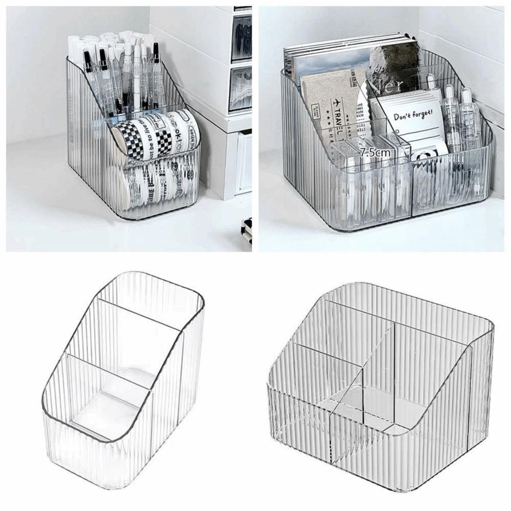 Transparent Pen Container Acrylic Cosmetics Organizer Box Creative Makeup Brushes Holder