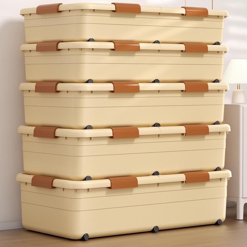 Under the bed storage box Flat household with wheels Drawer type clothes Quilt sorting Under the bed storage box Storage box