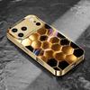 Роскошный черный и золотой чехол для телефона funda iphone для iPhone 17 pro max защитное стекло для iPhone 17 16 15 14 13 12pm Pro Plus