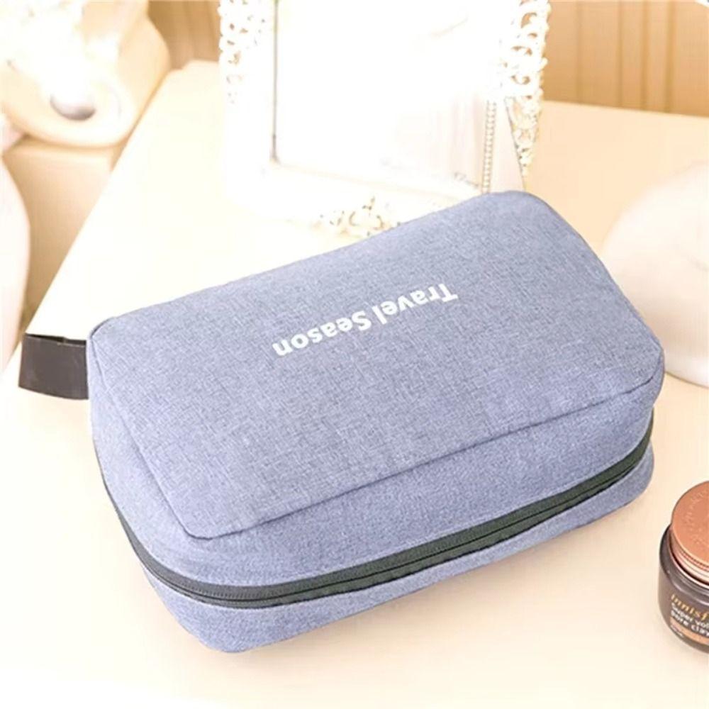 Hanging Hook Men Makeup Case Large Capacity Travel Cosmetic Bag  Wash Organizer
