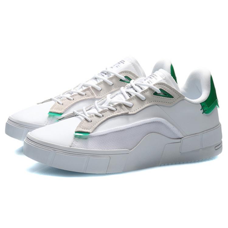Li Ning Contrarian 2020 Дышащие Низкие Скейтбордические Кроссовки Мужские Стандартные Белые AGCQ141-3