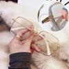 Luxury Anti Blue Light Glasses Men Women Diamond Studded Oversized Square Eyeglasses Computer Goggles Eyewear Glitter Frame