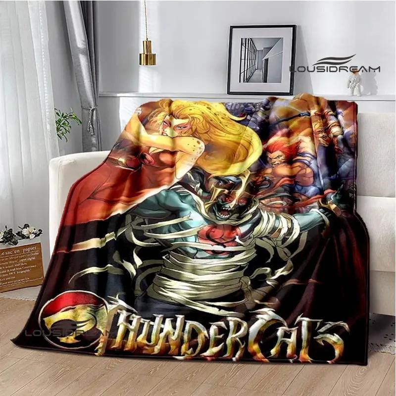 Плед с принтом мультфильма Thundercats Плед для пикника Теплые фланелевые пледы Домашние постельные принадлежности пледы для кроватей Подарок на день рождения