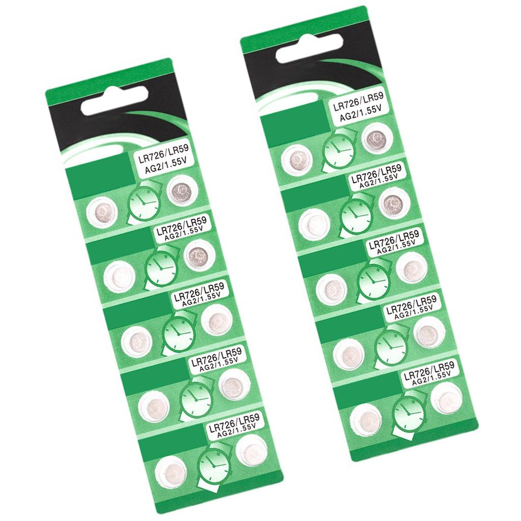 10/20 шт. батарей AG2 LR726 AG2 щелочные таблеточные элементы с длительным сроком службы для маломощных устройств, таких как игрушки и пульты дистанционного управления