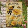 A Piece of Vintage Meta Tin Sign, Bee Humble And Friendly Tin Plaque, Wall Art Decoration, Vintage Garage Wall Decoration, Dining Room Decoration Cafe