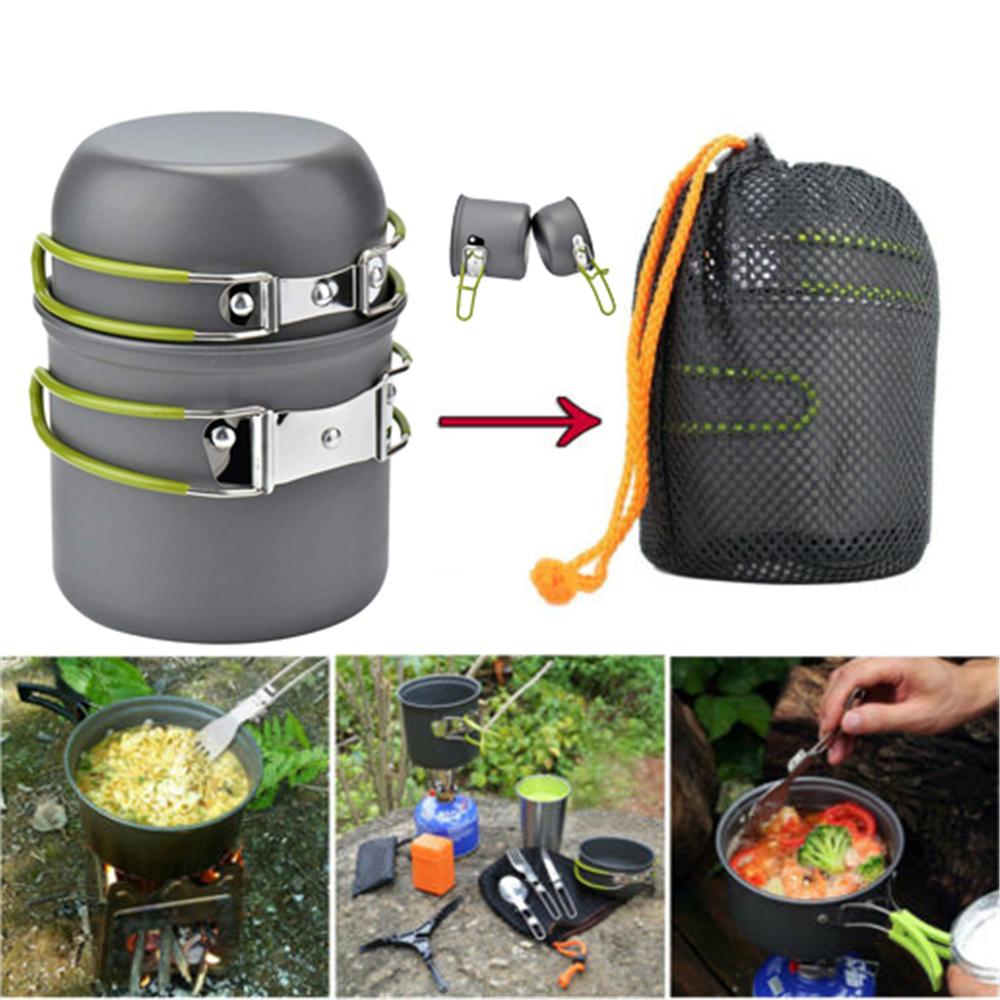 Backpacking Aluminum Camping Equipment Bowl Set Camping Cookware Pots and Pans Outdoor Tableware