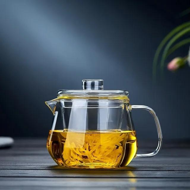 Glass Teapot Penguin Shape Chinese Tea Ceremony Transparent Teawear Set Cup Filter High Boron Silicon Pot 480/600ML