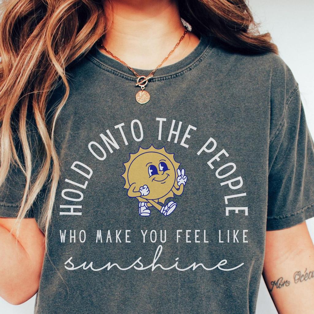 Comfort Colors Sunshine Shirt and kids tshirt: Retro Motivational Tee