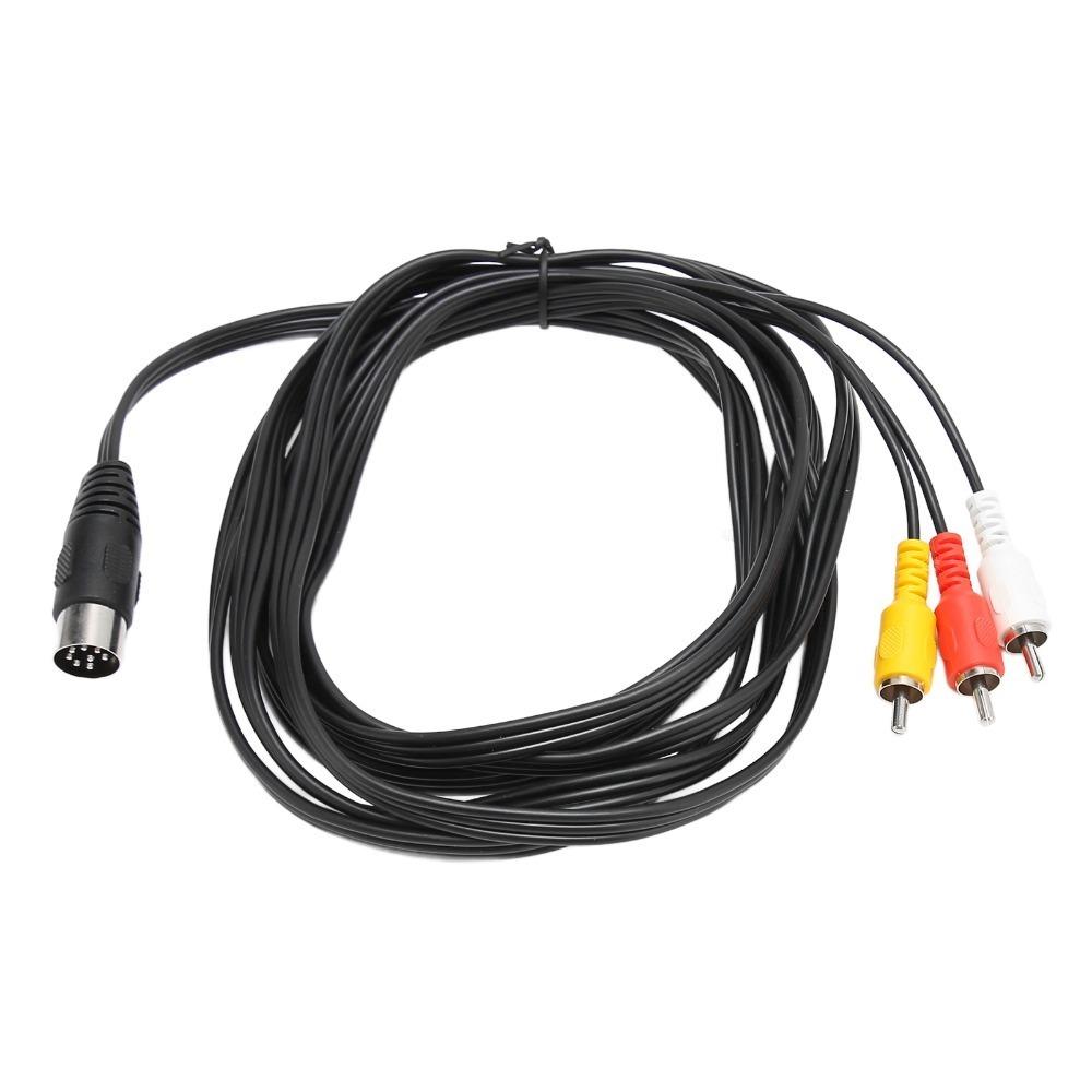 Прочный Plug and Play кабель DIN 8 Pin папа на 3RCA папа Гибкий 3 м Адаптер звука DIN 8 Pin на 3RCA Стереооборудование