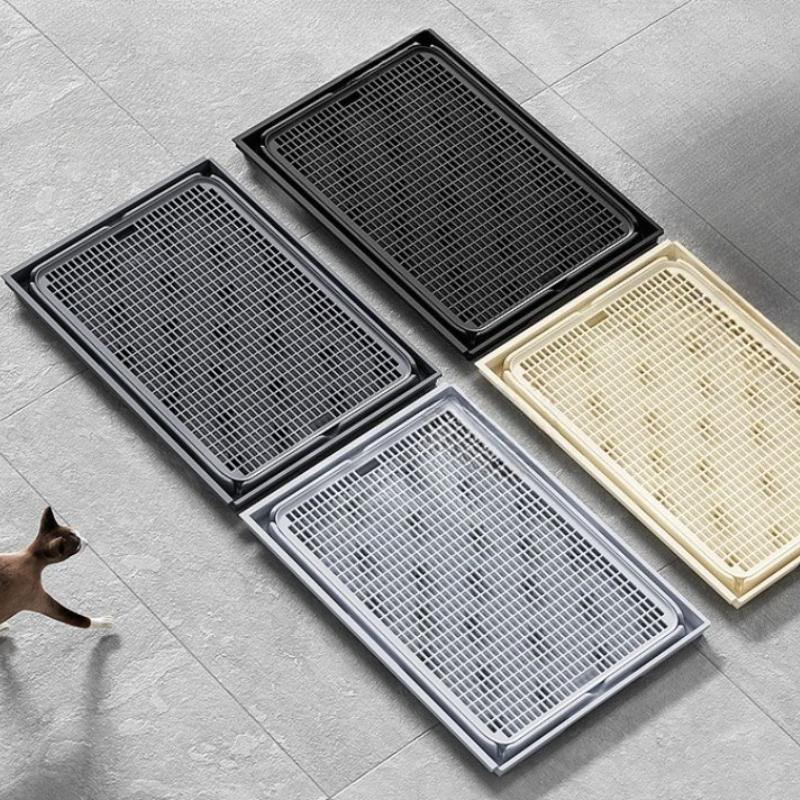 1PC Cat Litter Catcher Mat Double Layer Washable Cats Litter Mat  Connectable Falling Sand Mats Anti Slip Pets Litter Cushion