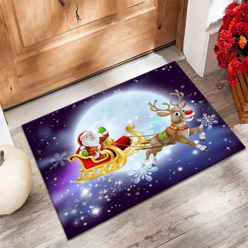 Рождественский знак приветствия, ковер, коврик для крыльца, Санта-декор, приветствие, домашний вход, пол, коврик для двери, гном, гном, Рождество