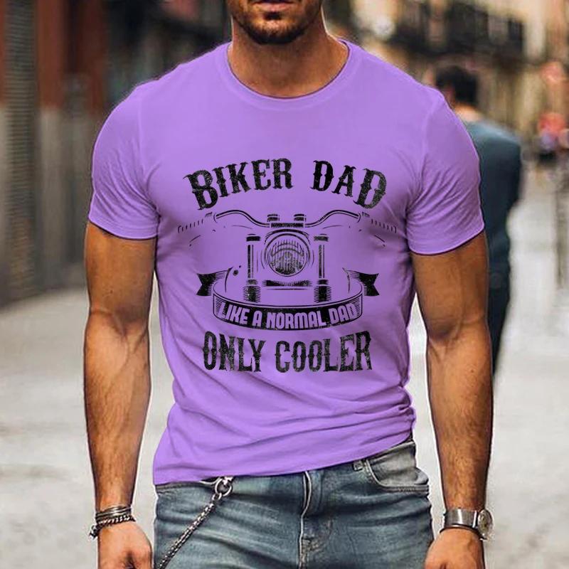 Мужская футболка с винтажным принтом мотоцикла, байкерская футболка с надписью «Только крутые папы», большие футболки с рисунком для мужчин, модные футболки Harajuku для отцов, топы